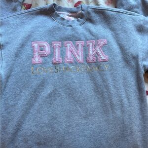 LoveShackFancy x PINK gray crewneck